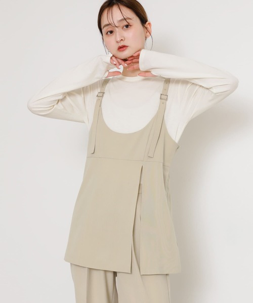 theredthread サークルオープンTシャツ トップス キャミソール Firsthand/チンツ加工 バックオープン キャミソールトップス