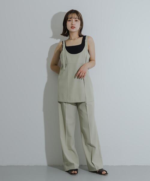 Diagram アンゴラスリットリブトップ＋キャミソール SENSE OF PLACE by URBAN RESEARCH スリットキャミソールトップ