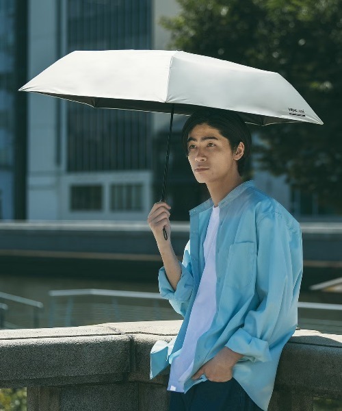 ネイビー レース付き 折りたたみ傘 Wpc. 日傘 完全遮光 折りたたみ傘 折り畳み 軽量 晴雨兼用 「Wpc.」IZA