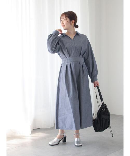 ワンピース chichichi Te chichi TERRASSE ワンピース スキッパーシャツワンピース