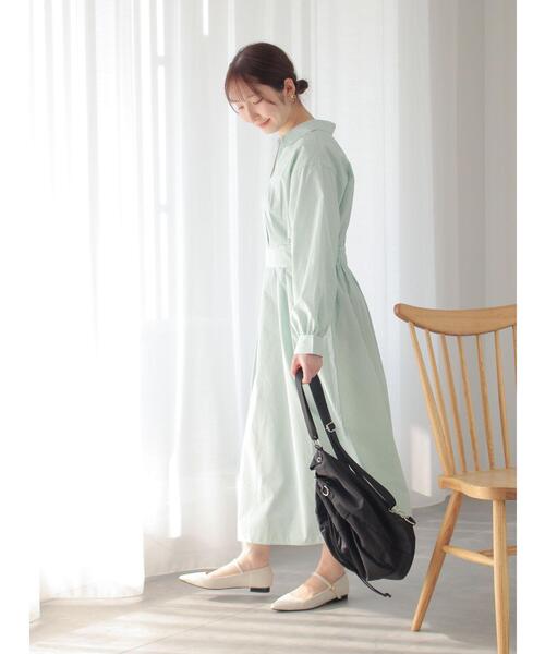 Te chichi TERRASSE ワンピース スキッパーシャツワンピース