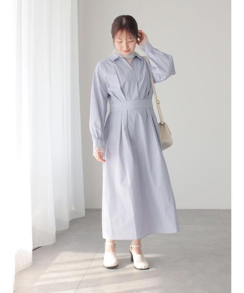 Te chichi TERRASSE ワンピース スキッパーシャツワンピース