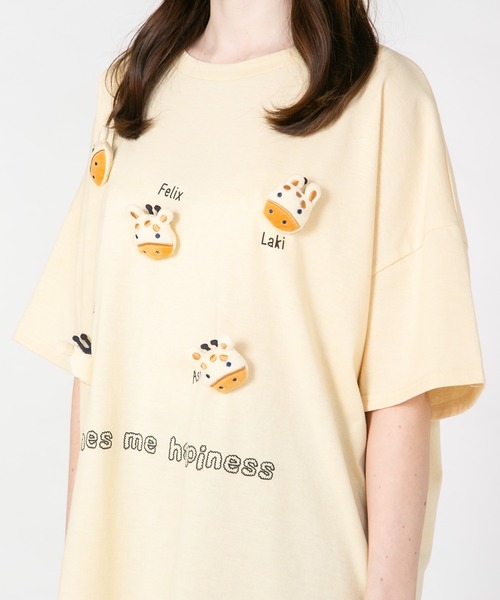 レディース アニマル半袖Tシャツ 動物 アニマル 磁器 NACH ナッシュ レディース アニマル半袖Tシャツ フレブル ねこ