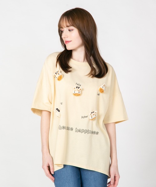 momo様　AVIE アビィ Tシャツ 切り替え シルバー レディース Tops | AVIE