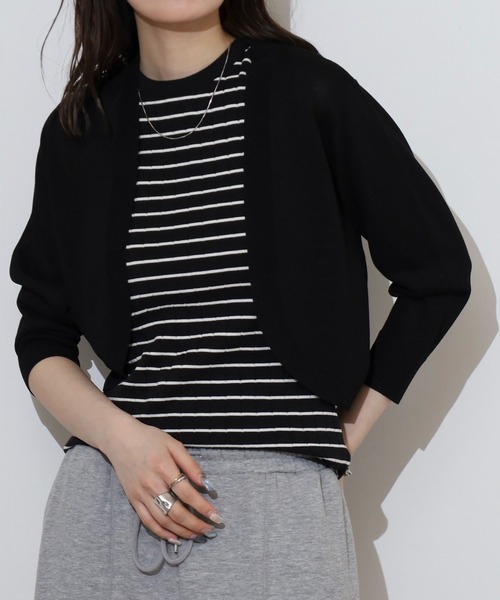 カーディガン Anna Nicola ニットショートボレロ レディース Anna Nicola カーディガン ニットショートボレロ レディース