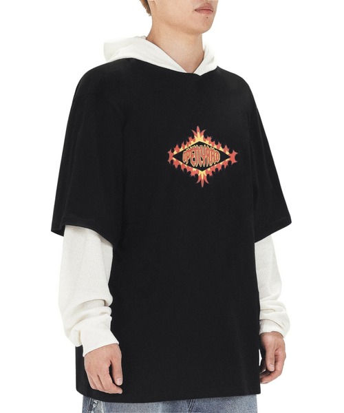 tシャツ 「OY/オーワイ」 WAFFLE LAYERED HOODED LONG SLEEVE/フード レイヤードロングスリーブ レディース メンズ OY tシャツ 「OY/オーワイ」 WAFFLE LAYERED HOODED LONG SLEEVE