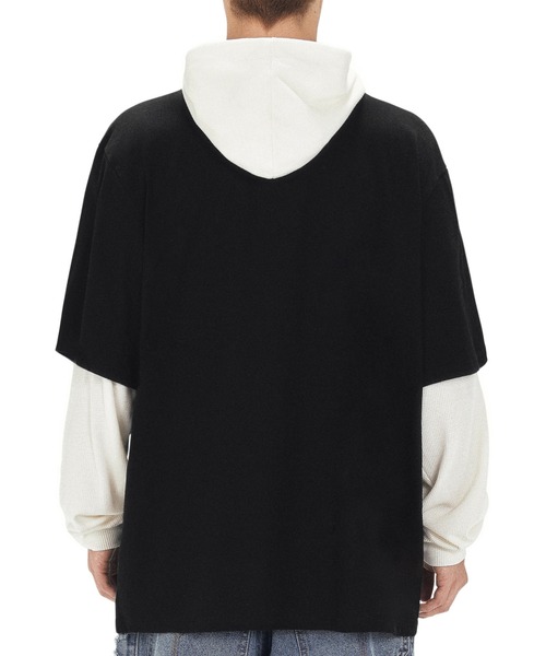 tシャツ 「OY/オーワイ」 WAFFLE LAYERED HOODED LONG SLEEVE/フード レイヤードロングスリーブ レディース メンズ OY tシャツ 「OY/オーワイ」 WAFFLE LAYERED HOODED LONG SLEEVE