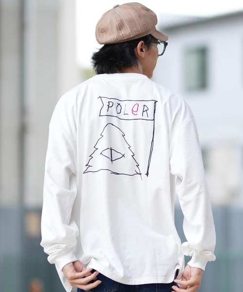 新品　POLeRポーラー　フットボールシャツ　白　L POLeR tシャツ 「ムラサキスポーツ限定」POLER/ポーラー ロンT