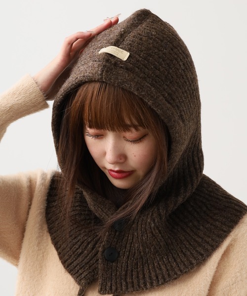 ROOP TOKYO ニット帽 ニットキャップ ニット バラクラバ フロント