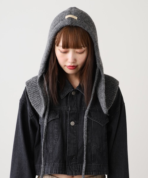 ROOP TOKYO ニット帽 ニットキャップ ニット バラクラバ フロント
