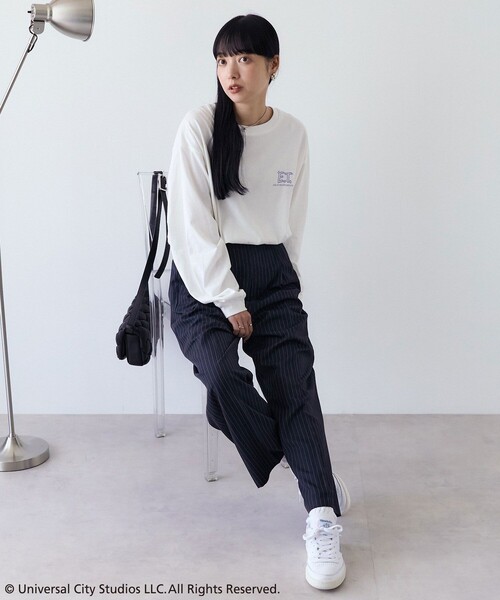 FREAK'S STORE tシャツ E.T. ラメバックプリント ロンT