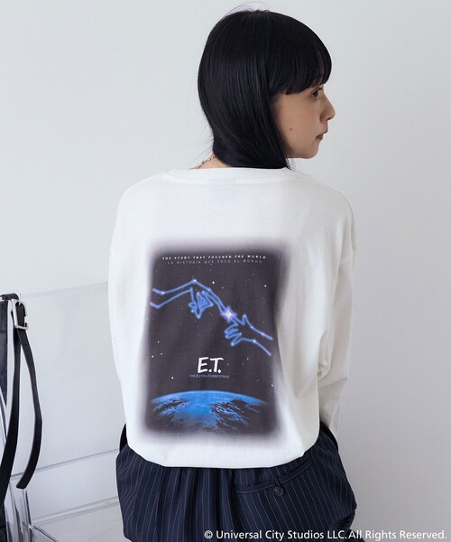 FREAK'S STORE tシャツ E.T. ラメバックプリント ロンT