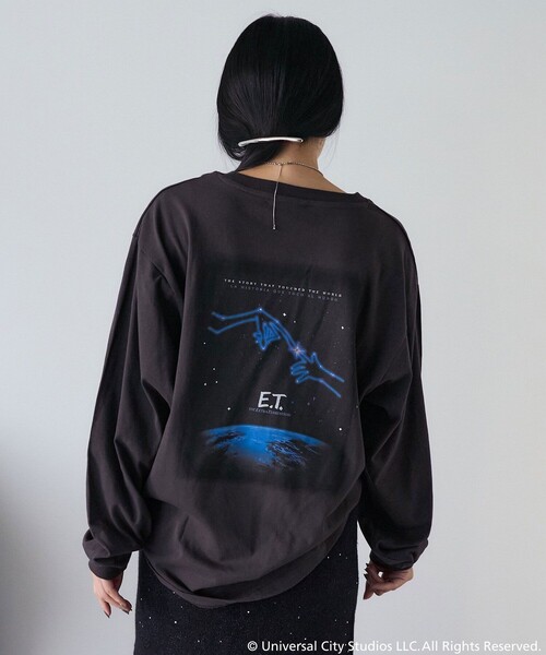 00s semantic design ロンT archive ラメ FREAK'S STORE tシャツ E.T. ラメバックプリント ロンT