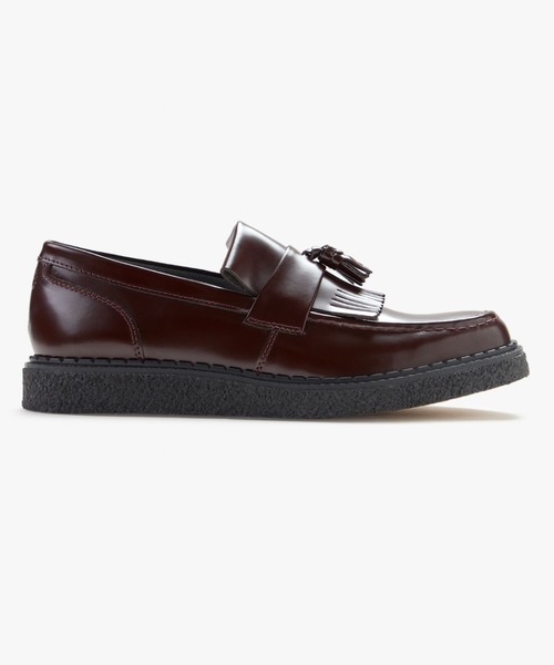 fred Perry e cox バーガンディ　フリンジ　タッセル FRED PERRY × GEORGE COX TASSEL LOAFER OX BLOOD 20FA-I