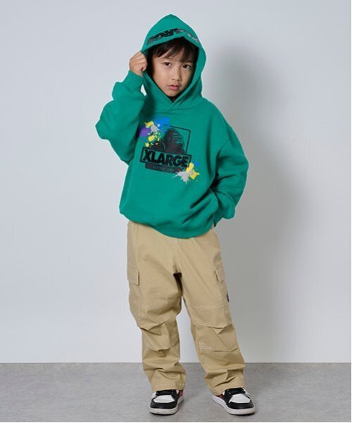 XLARGE KIDS パーカー ペイントOGゴリラパーカー キッズ 子供服