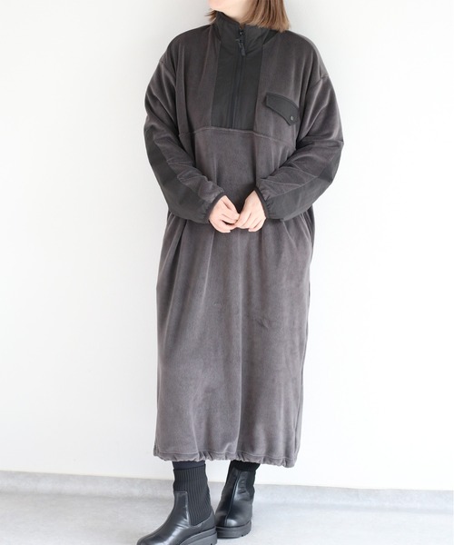 cepo（セポ） ワンピース フリースハーフジップワンピース : ZOZOTOWN