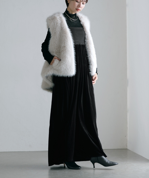 ワンピース 「TORRAZZO DONNA/トラッゾドンナ」Rib knit*Bare Top 