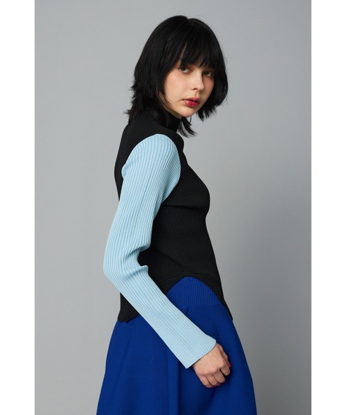 HeRIN.CYE ニット セーター Bicolor rib knit tops バイカラー