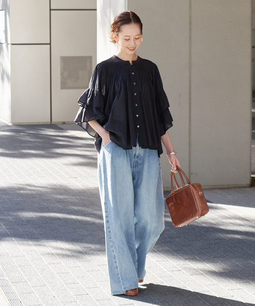 JOURNAL STANDARD ブラウス シャツ ネックシャーリングブラウス