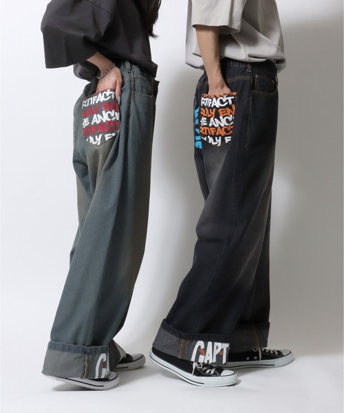 COLN hold track jeans スリーストライプ ワイドバギーデニム COLN hold track jeans スリーストライプ ワイドバギーデニム