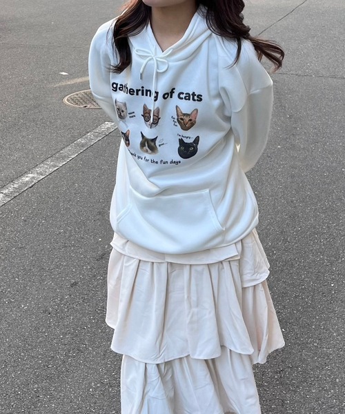 パーカー ねこ顔パーカー レディース : ZOZOTOWN Yahoo!店 - 通販