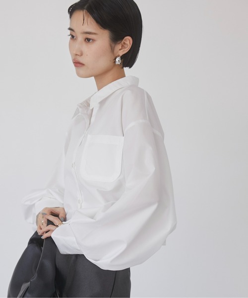 ANGIE ブラウス シャツ クロップドシャツ レディース : ZOZOTOWN