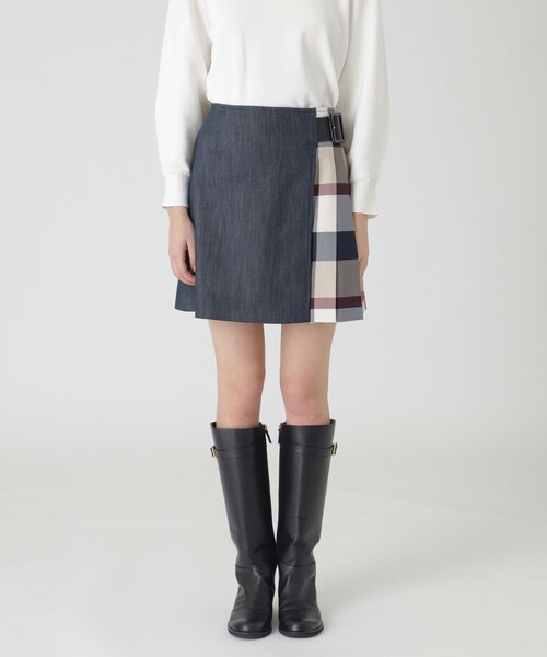 BLUE LABEL スラブシャンブレーデニムミニスカート スラブシャンブレーデニムミニスカート（スカート）｜BLUE LABEL