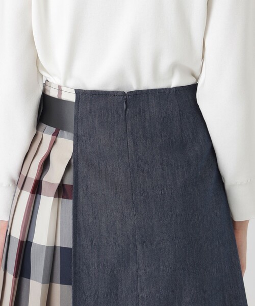 BLUELABEL CRESTBRDGEデニムスカート BLUE LABEL CRESTBRIDGE スカート スラブシャンブレーデニムミニ