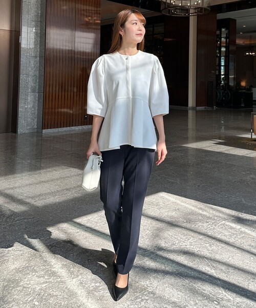 ブラウス シャツ 「VERY×UNFILOコラボ」BEAUTY MOVE ペプラムブラウス レディース UNFILO ブラウス シャツ 「VERY×UNFILOコラボ」BEAUTY MOVE