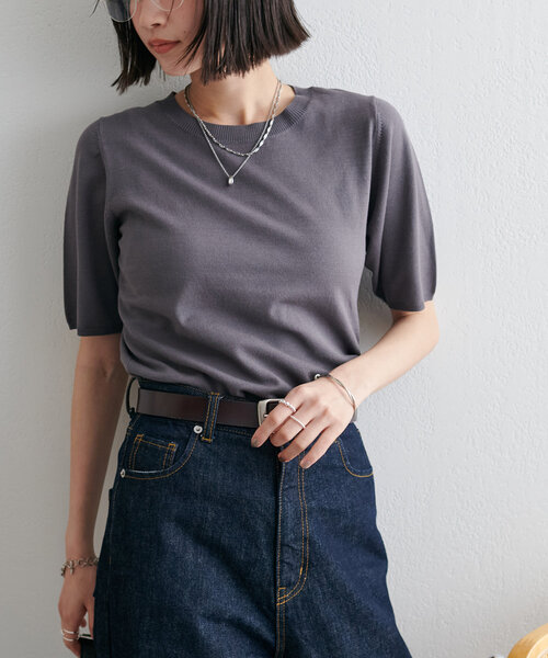 ニット セーター サラモチ半袖プルオーバー「WEB限定カラーあり」 レディース | Discoat | 03