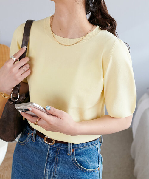 ニット セーター サラモチ半袖プルオーバー「WEB限定カラーあり」 レディース | Discoat | 07