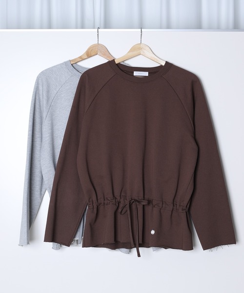 stair gather frill keyneck sweat スウェット stair gather frill keyneck sweat スウェット stair gather frill