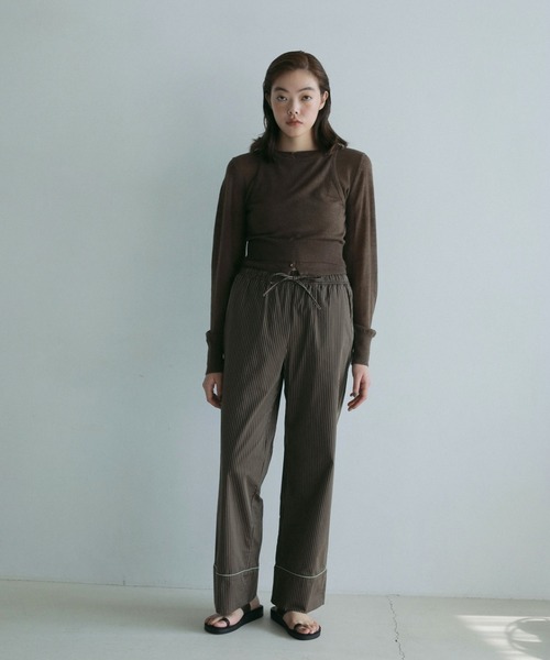 anuke パンツ Stripe Pajamas Pants レディース : ZOZOTOWN