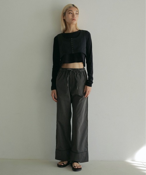 anuke パンツ Stripe Pajamas Pants レディース : ZOZOTOWN