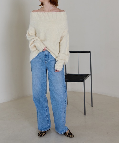 「meilmada」 長袖ニット FREE アイボリー レディース_画像3