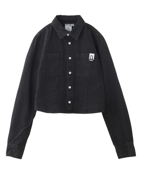 X-girl ブラウス シャツ FADED FACE L/S SHIRT レディース