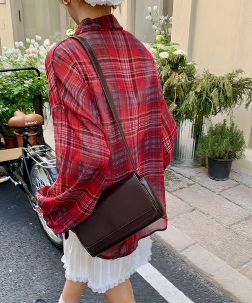 ブラウス シャツ セミシアーチェックルーズシャツ レディース