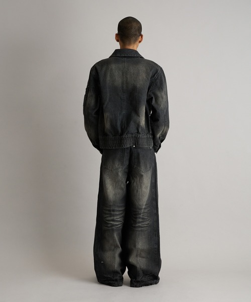 ANDER HUNK ジーンズ Overdyed Wide Flare Denim Pants/オーバー