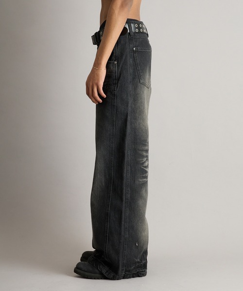 ANDER HUNK ジーンズ Overdyed Wide Flare Denim Pants/オーバー