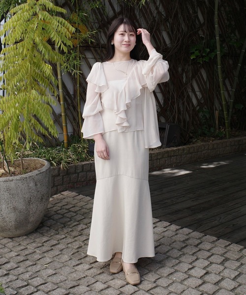mysty woman ブラウス シャツ 「MiO企画」楊柳フリルブラウス2