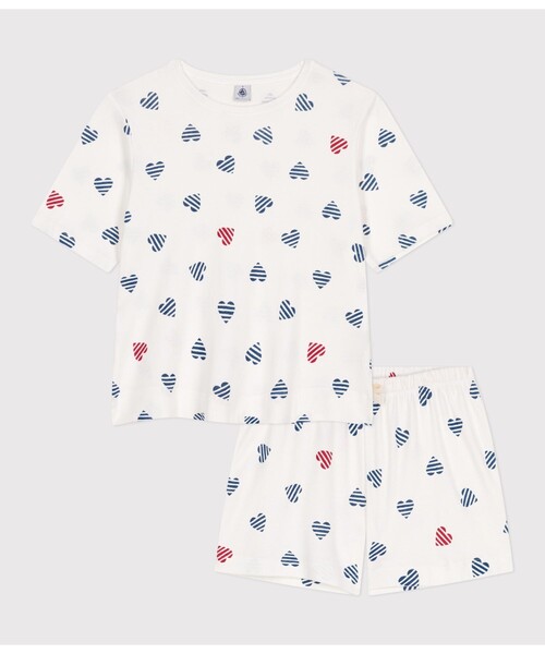 プチバトー 新品 未使用 新作 レディース 半袖 パジャマ トリコロール M PETIT BATEAU（プチバトー） パジャマ ルームウェア 半袖パジャマ