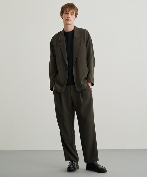 slates basicsダークオリーブ 2タックスラックス ダブルw32相当