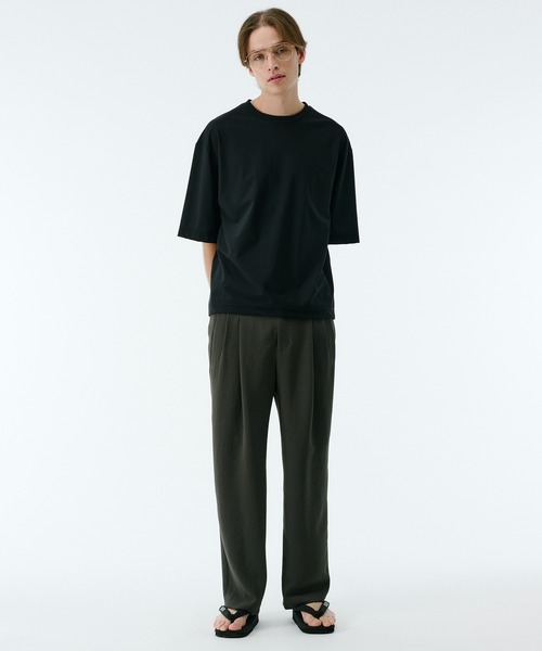PUBLIC TOKYO 黒 スラックス 02 PUBLIC TOKYO スラックス ハイコンフォートリラックス2タック
