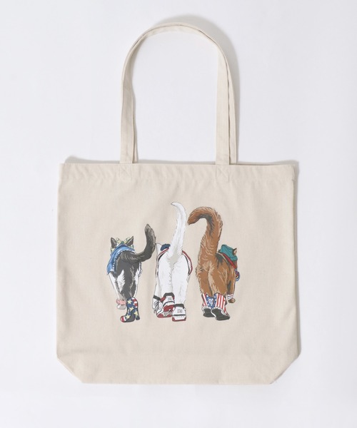 SITRY トートバッグ Animal Front ＆ Back Print Tote Bag/猫