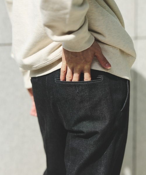 パンツ 「別注」ORTELO / シューカット ノープリーツ デニム スラックス メンズの画像