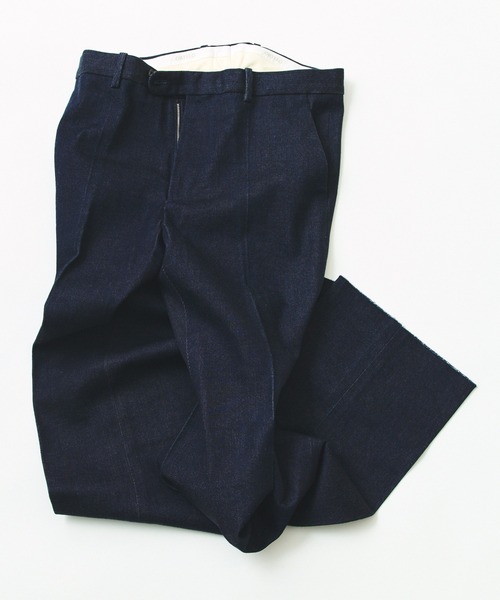 パンツ 「別注」ORTELO / シューカット ノープリーツ デニム スラックス メンズの画像