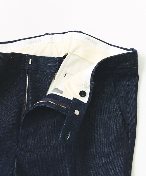 パンツ 「別注」ORTELO / シューカット ノープリーツ デニム スラックス メンズの画像