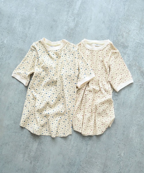 tシャツ USEDサーマル小花プリント 半袖Tシャツ レディース