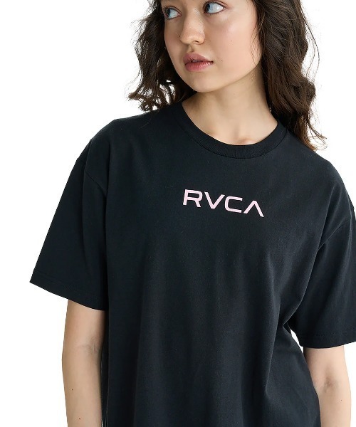 tシャツ RVCA レディース FLOWER WAVE BOX LOGO LOOSE FIT ST Tシャツ 「2025年夏モデル」/ルーカ半袖バック