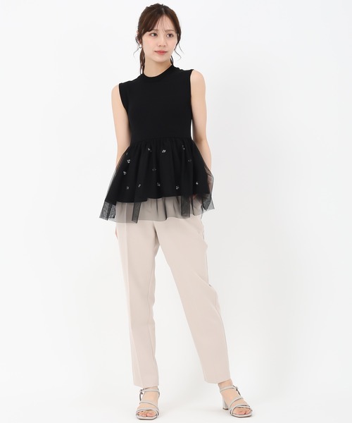 ニット セーター チュールレイヤードパフスリーブペプラムニットトップス レディース 楽天市場】【全品2BUY15%OFFクーポン】【SUMMER FAIR】M/Lサイズ